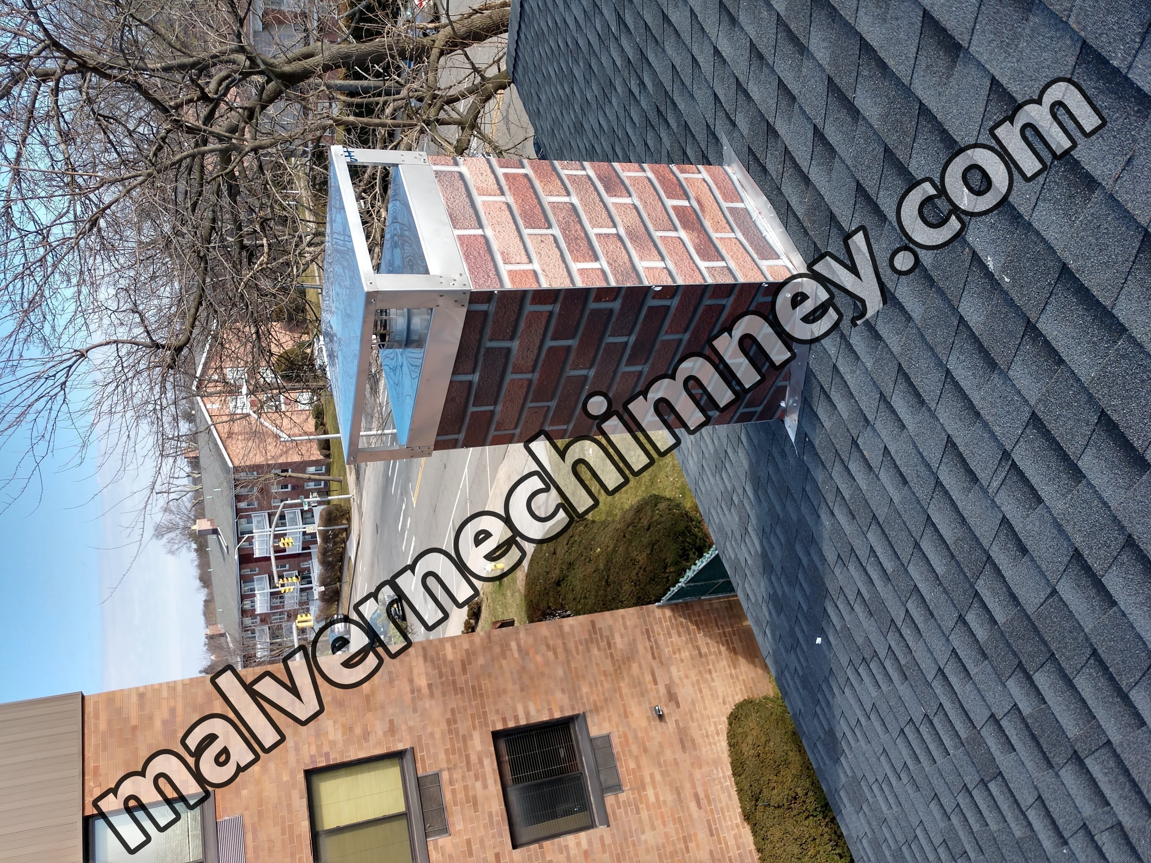 New elastomeric sealant applied to chimney crown in Malverne, NY