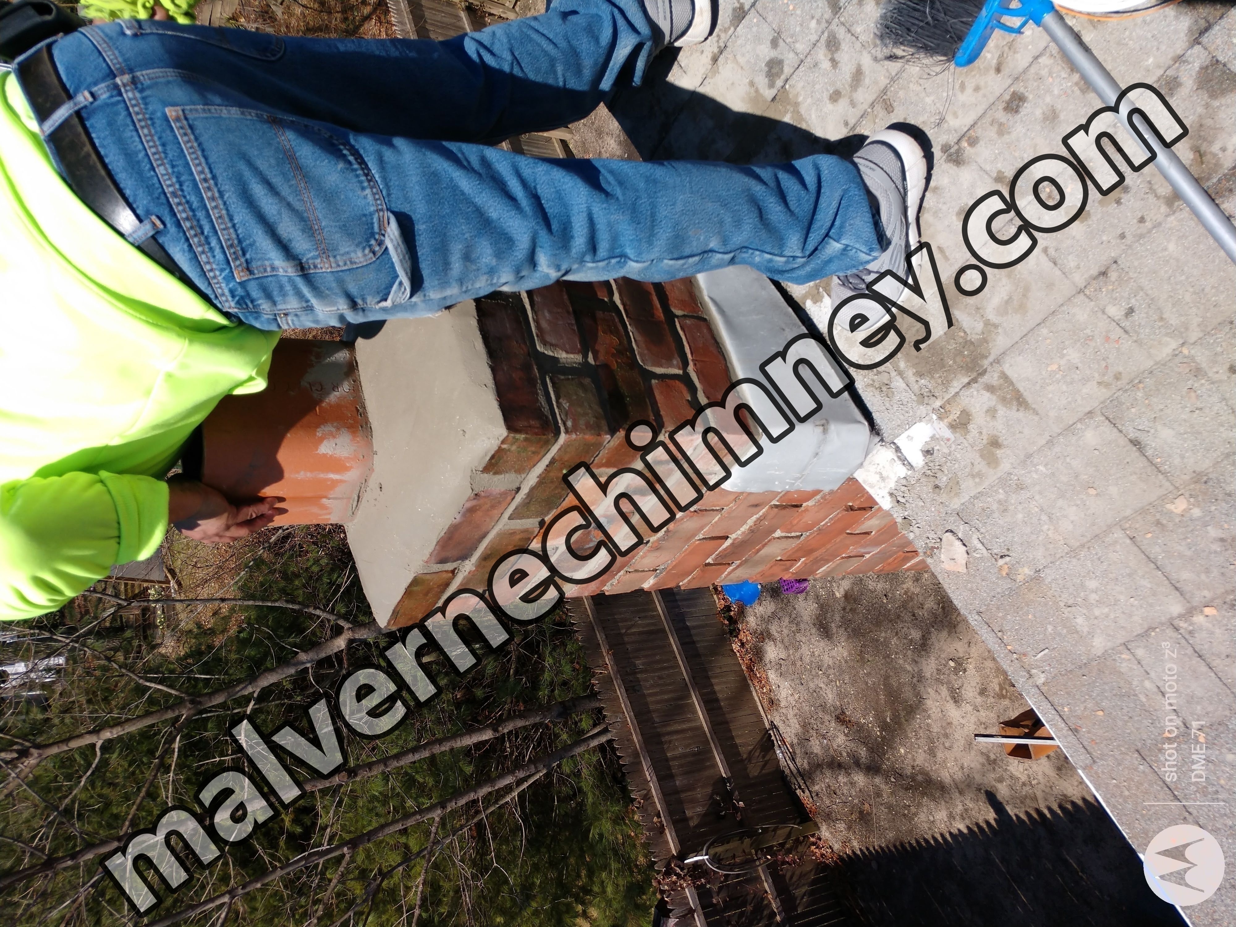 Cracked chimney professionally repaired in Malverne, NY